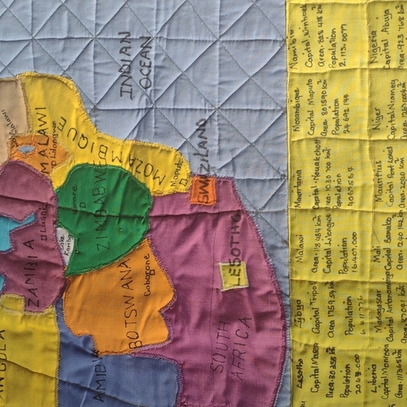 Quilted Patchwork African Map - Picture 9 of 9